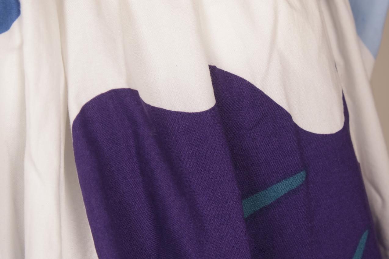 Vintage Marimekko Pentti Rinta “Koreilu” sinivalkoinen mekko M - Image 4
