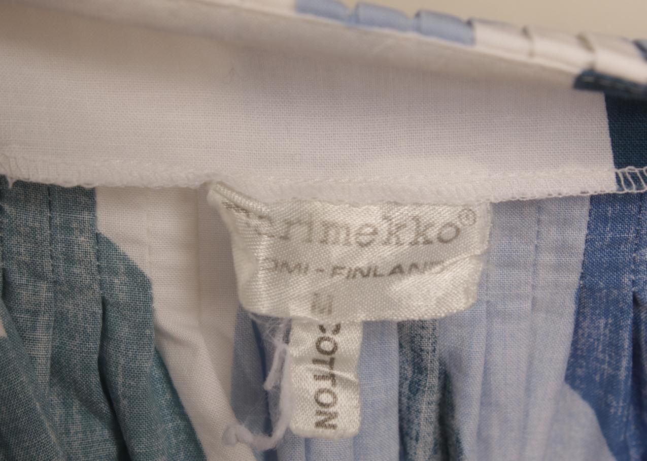 Vintage Marimekko Pentti Rinta “Koreilu” sinivalkoinen mekko M - Image 7