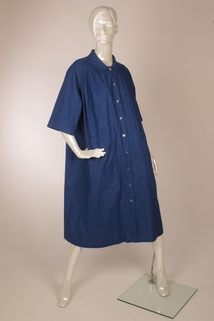Vintage Marimekko Vuokko Nurmesniemi sininen “Pirput Parput” paitamekko M