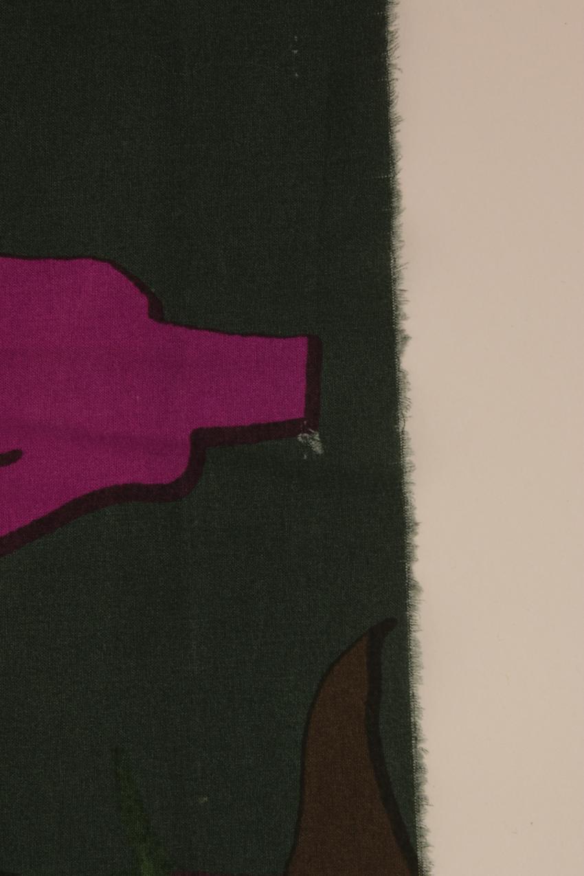 Marimekko Teresa Moorhouse pinkki kangas “Sininen gebardi” - Image 7