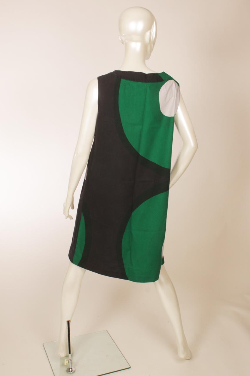 Vintage 60-luku Marimekko Annika Rimala “Klaava” hihaton mekko M - Image 5