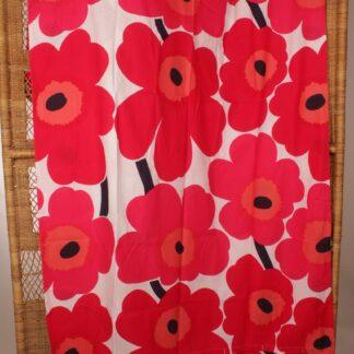 Marimekko punainen Unikko-pussilakana 138 x 220 cm