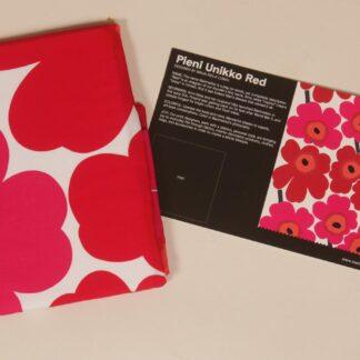 2 x Marimekko red “Pieni Unikko” pillowcase 50 x 77 cm