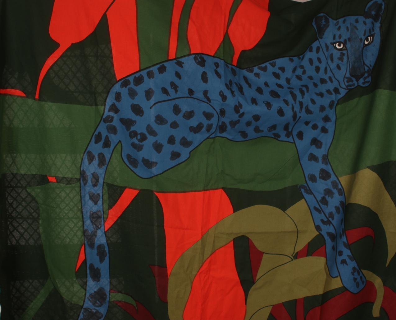 Marimekko Teresa Moorhouse kangas sininen “Sininen gebardi”