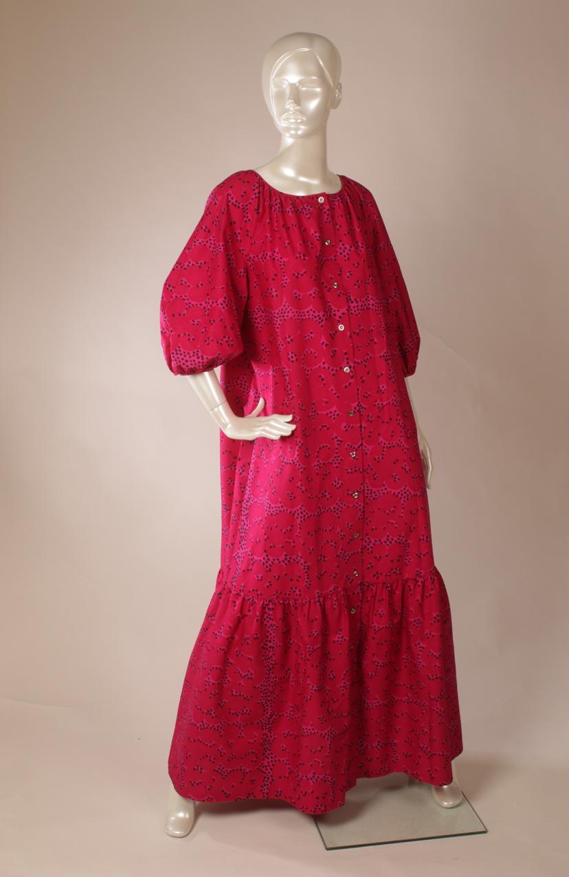 Vintage Marimekko Annikki Rimala “Rakkauskirje” “Tarha” maksimekko M