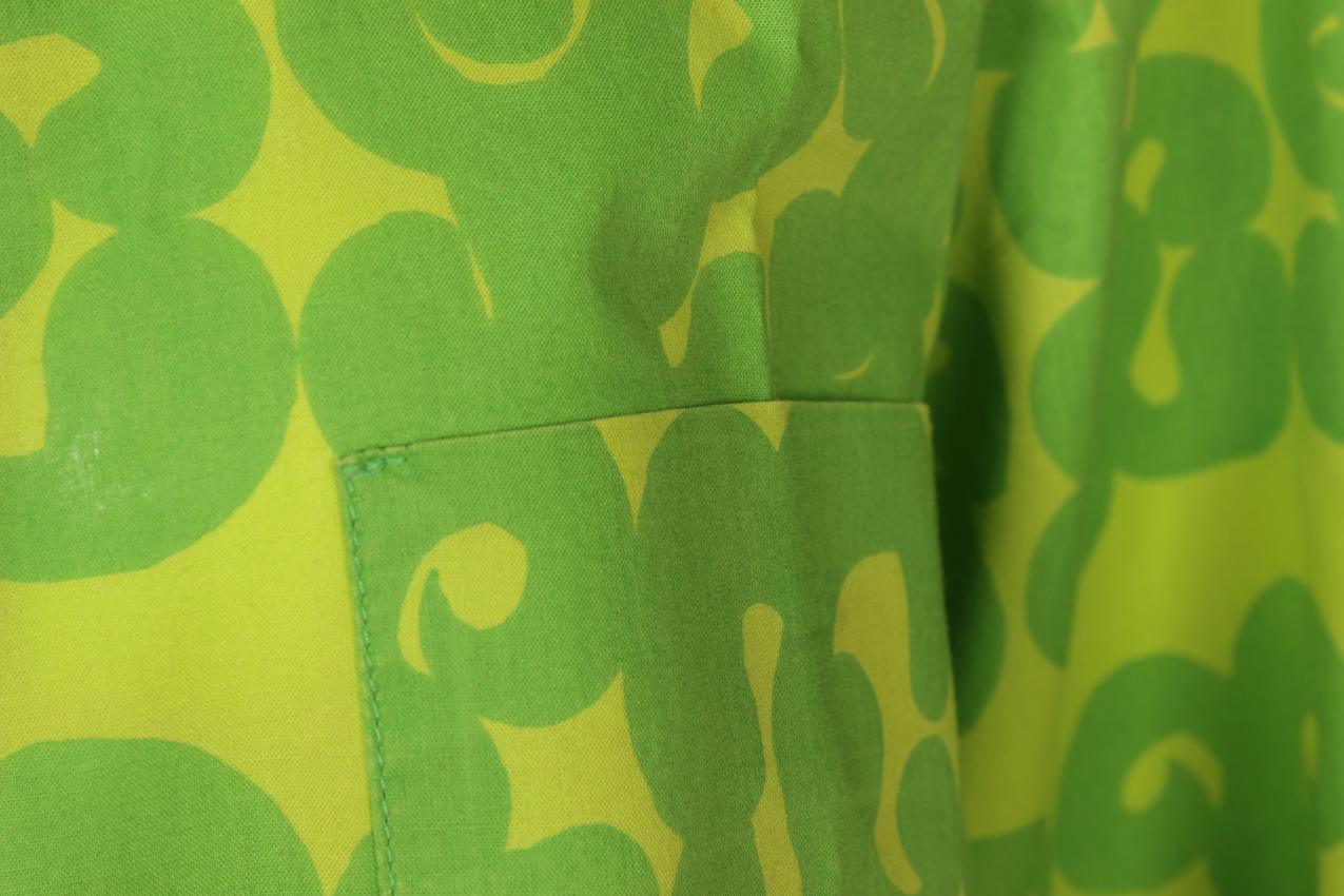 Vintage Marimekko Annika Rimala vihreä ”Tarha”-paita XXL - Image 4