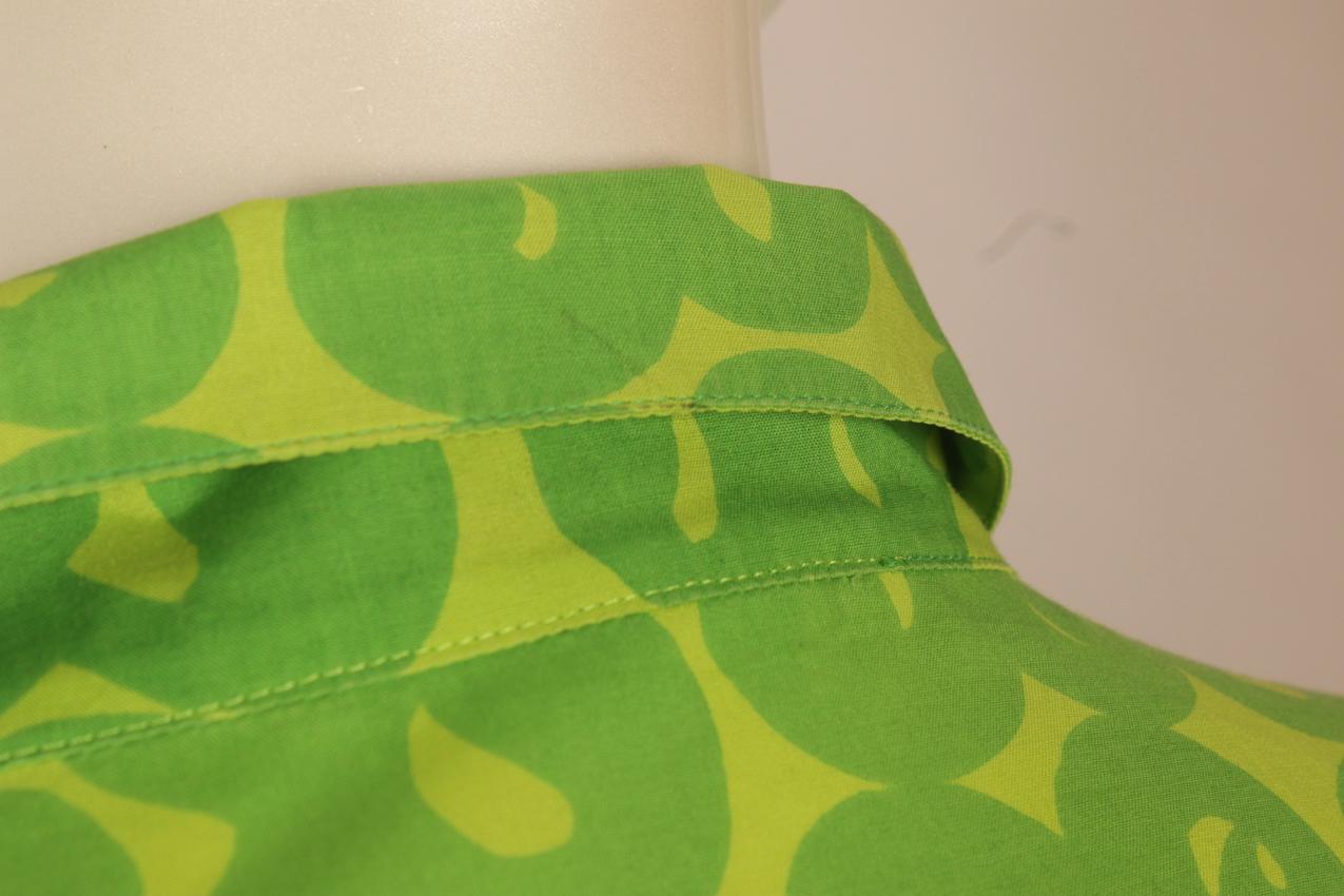Vintage Marimekko Annika Rimala vihreä ”Tarha”-paita XXL - Image 7