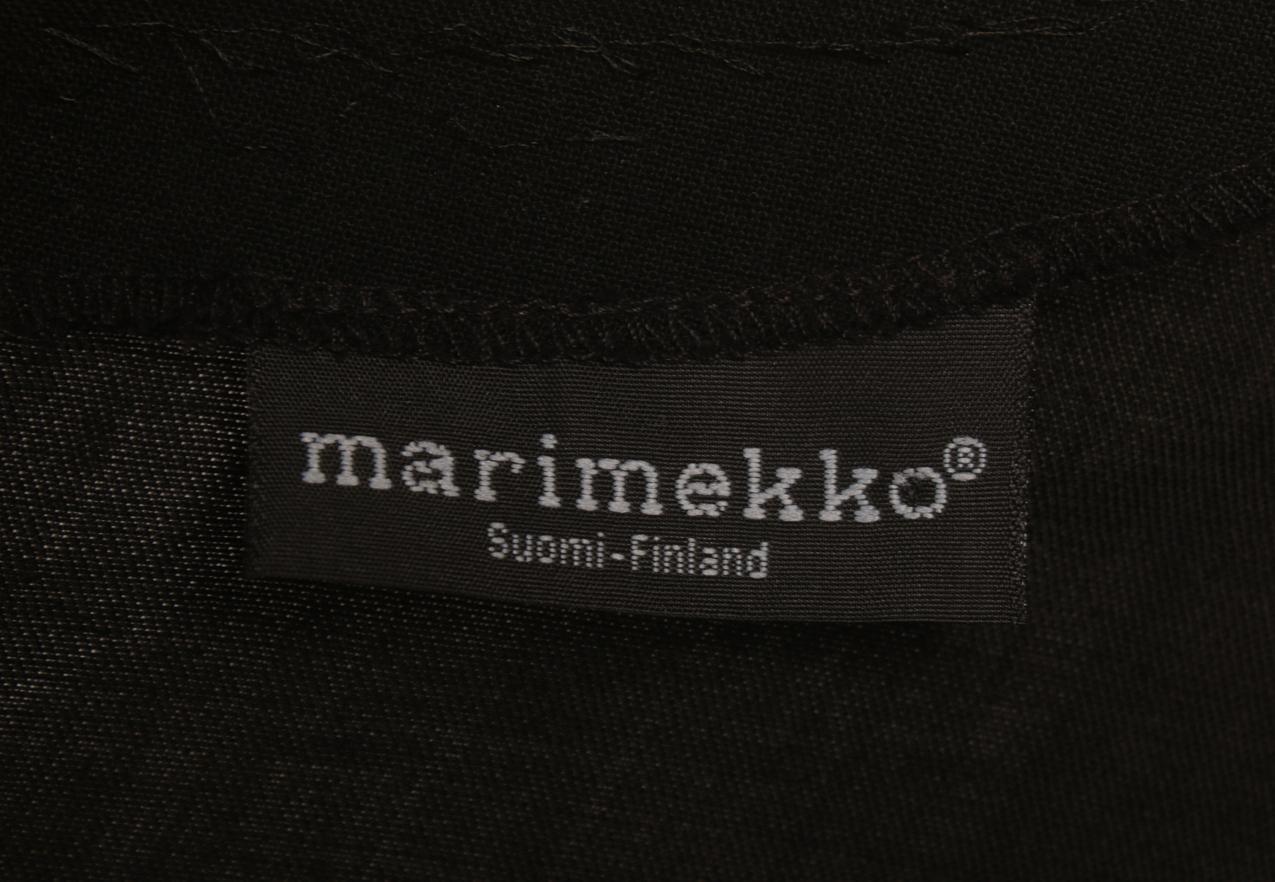 Vintage Marimekko musta villakangasmekko L XL - Image 8