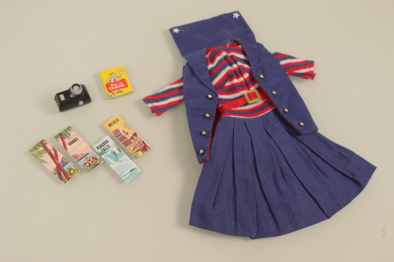 Vintage Mattel Barbie Midge vaatteet #1631 ”Abroad ship” laivamatkavaatetus 1963
