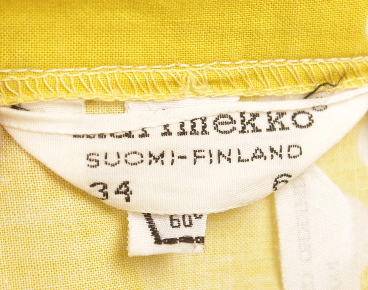 Vintage Marimekko limenvihreä paitamekko XS - Image 11