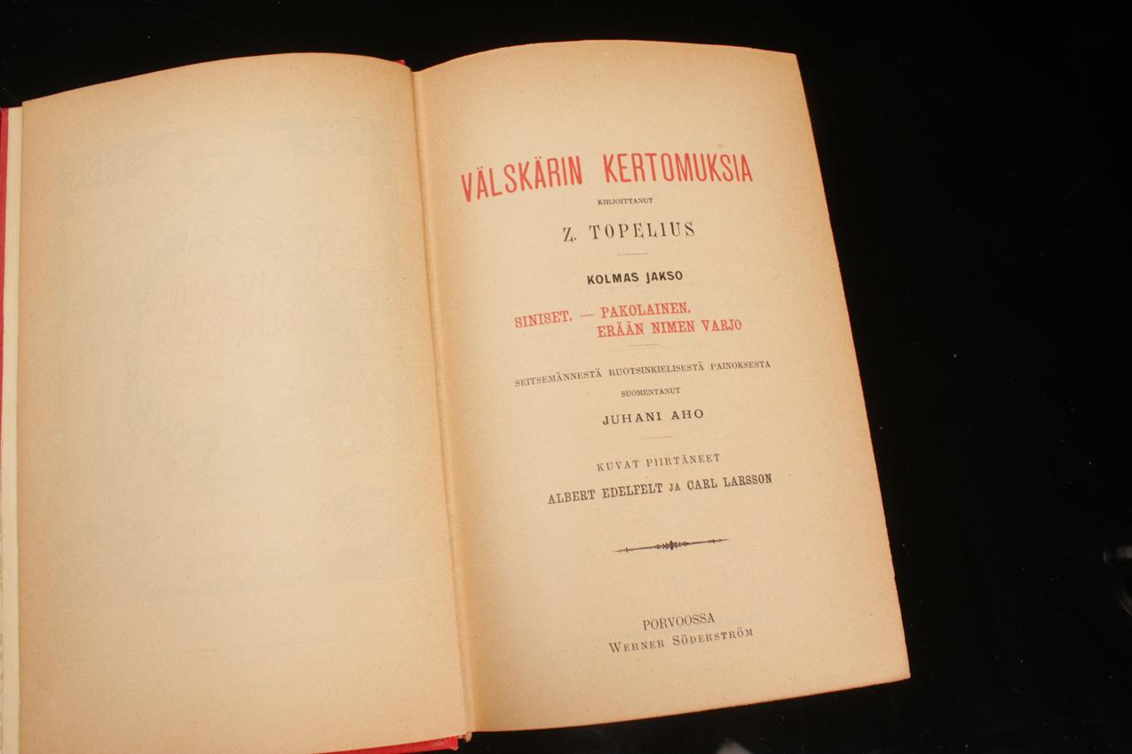 Antiikkinen Werner Söderström Z. Topelius 3-osainen ”Välskärin kertomuksia” kuvitettu kirjasarja 1896 ja 1897 - Image 7