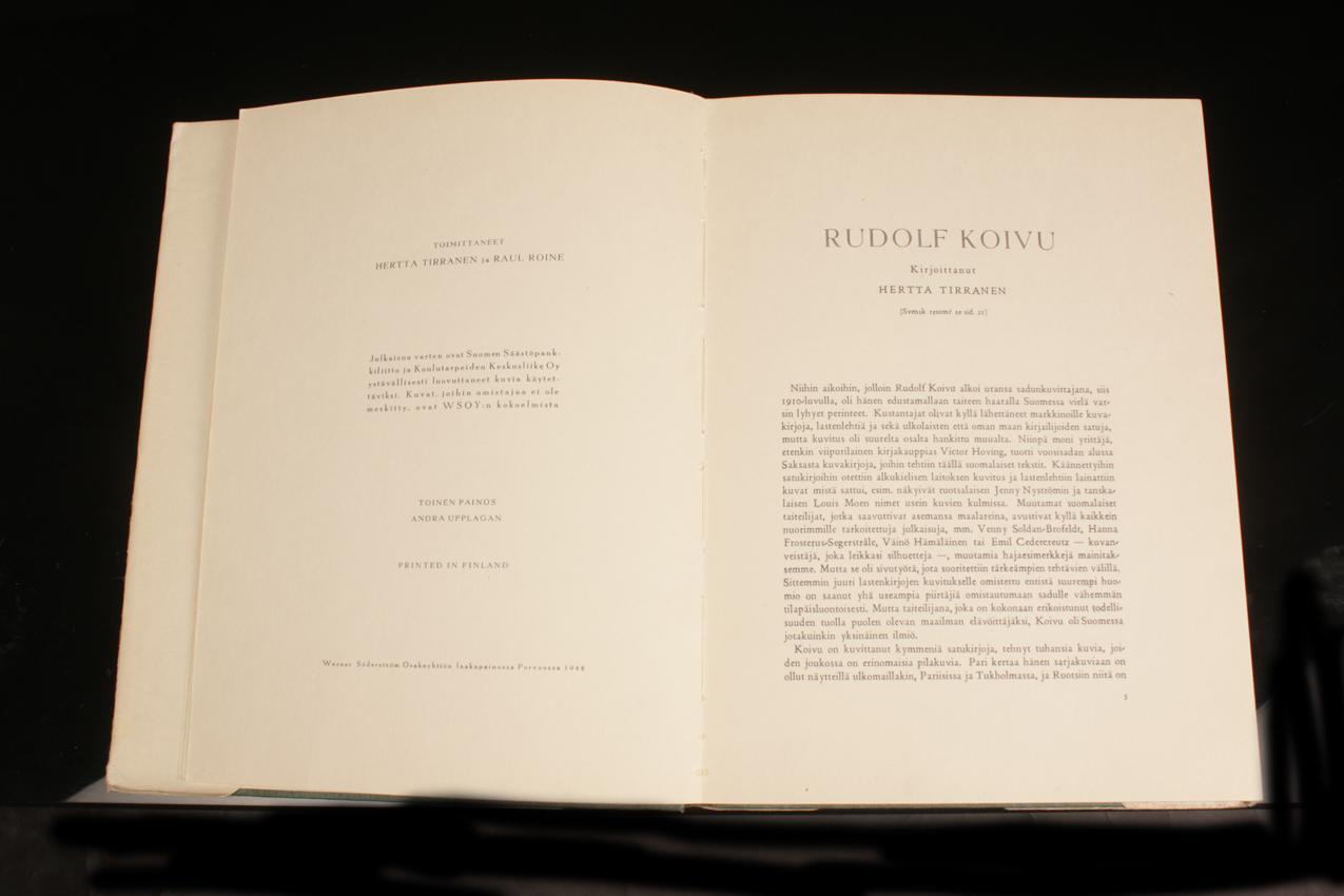 Wsoy Hertta Tirranen ja Raul Roine ”Sadunkuvittaja Rudolf Koivu Sagotecknaren” kuvitettu kirja 1948, 2. painos - Image 5