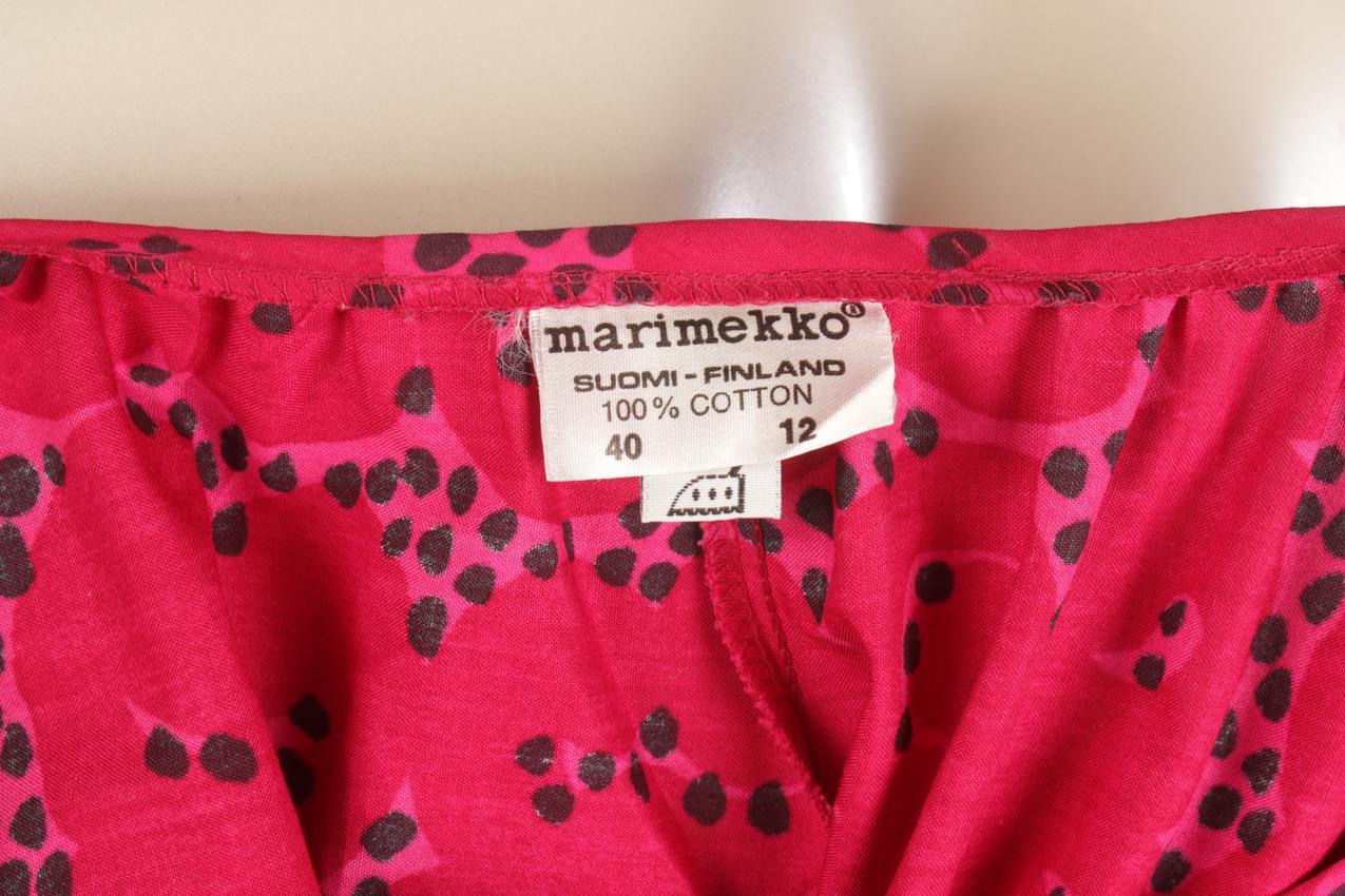 Vintage Marimekko Annikki Rimala “Rakkauskirje” “Tarha” maksimekko M L - Image 10