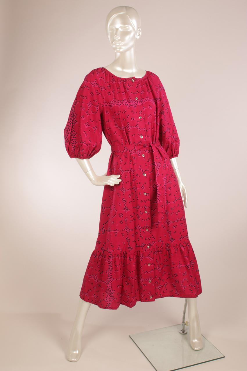Vintage Marimekko Annikki Rimala “Rakkauskirje” “Tarha” maksimekko M L - Image 3