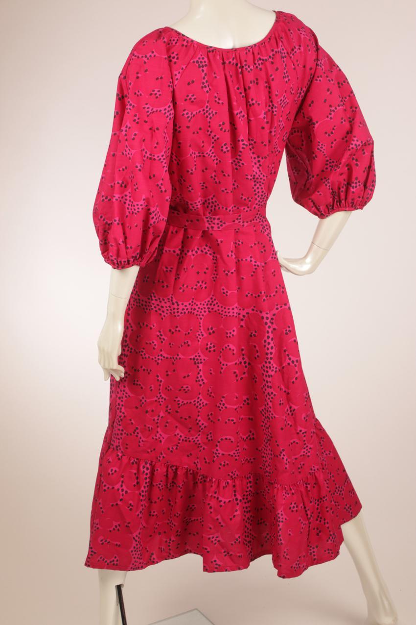 Vintage Marimekko Annikki Rimala “Rakkauskirje” “Tarha” maksimekko M L - Image 7