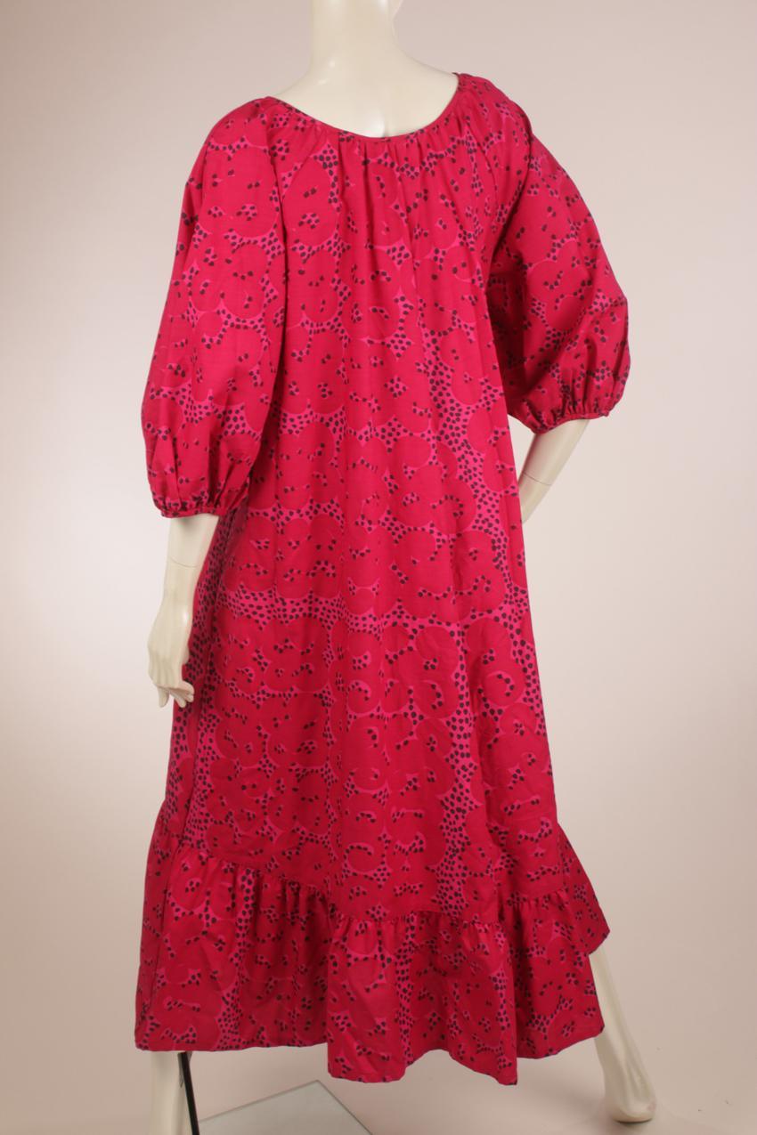 Vintage Marimekko Annikki Rimala “Rakkauskirje” “Tarha” maksimekko M L - Image 8