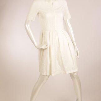 Vintage Vuokko white circle print dress XS