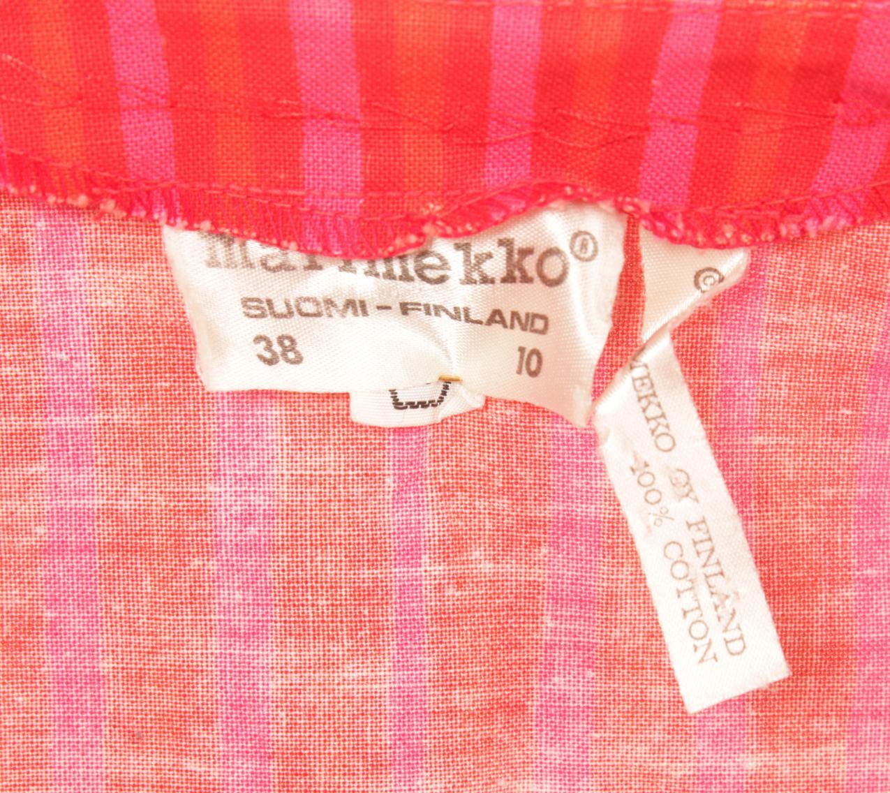 Vintage Marimekko punainen “Mariessu” mekko M S - Image 10