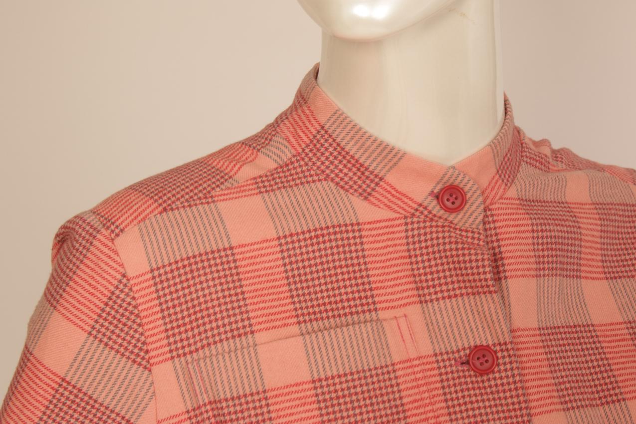 Vintage Marimekko pink checkered pattern dress M S - Image 3