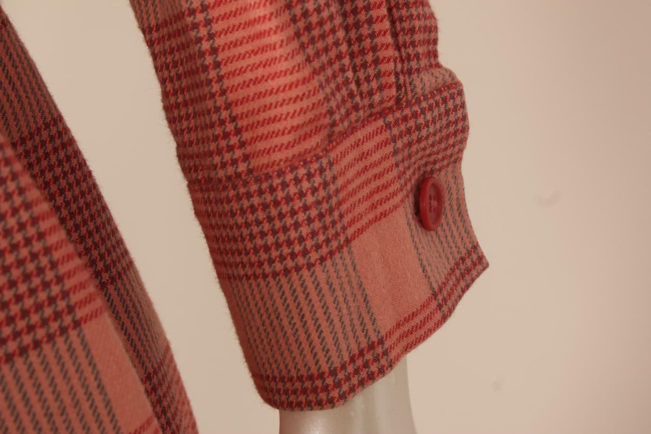 Vintage Marimekko pink checkered pattern dress M S - Image 5