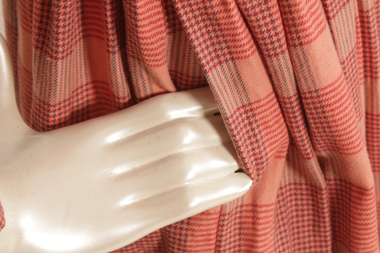 Vintage Marimekko pink checkered pattern dress M S - Image 6