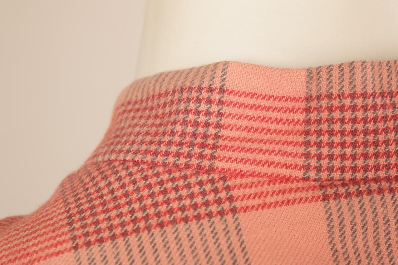 Vintage Marimekko pink checkered pattern dress M S - Image 8