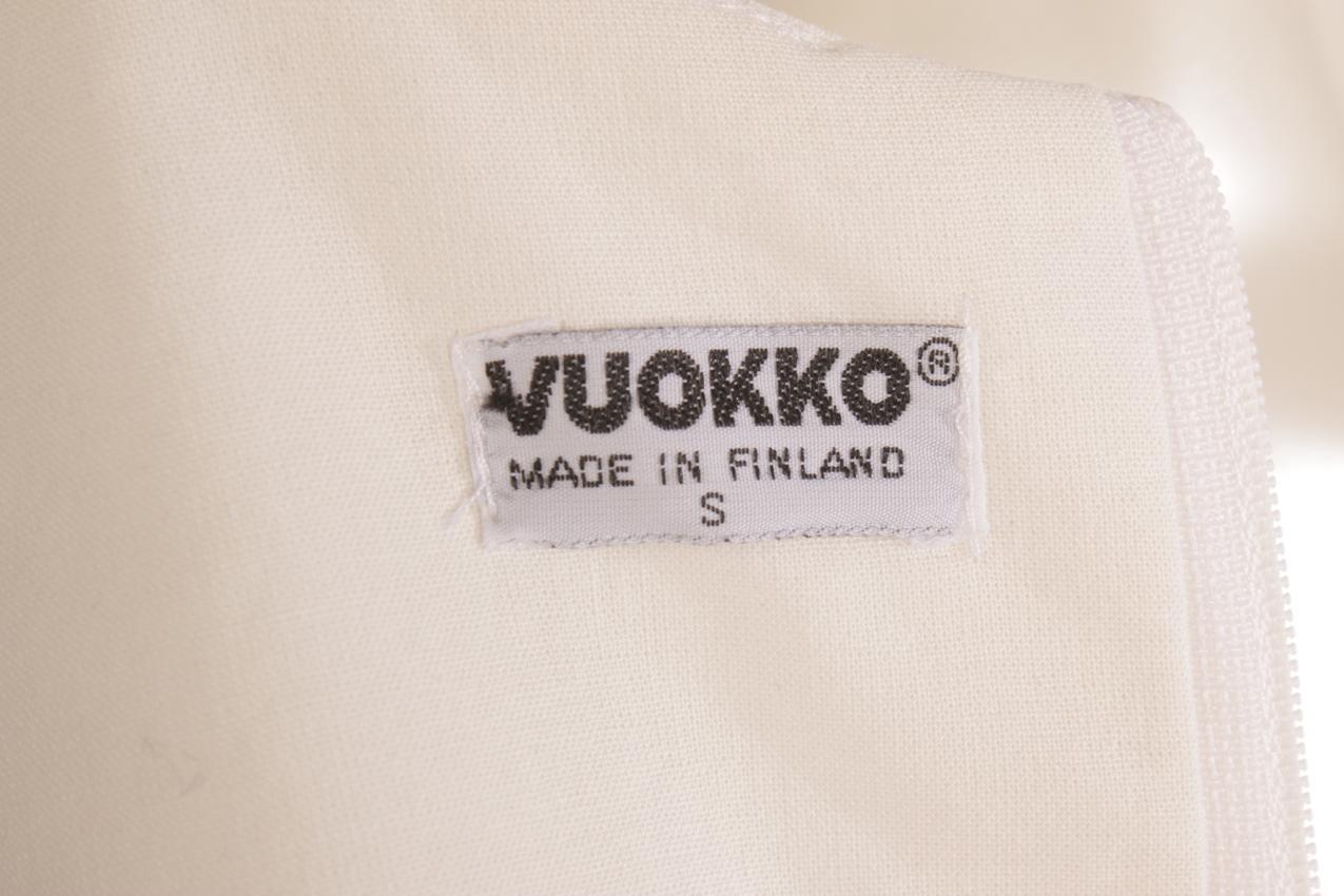Vuokko valkomusta “Pyörre” maksimekko S ja laukku - Image 14