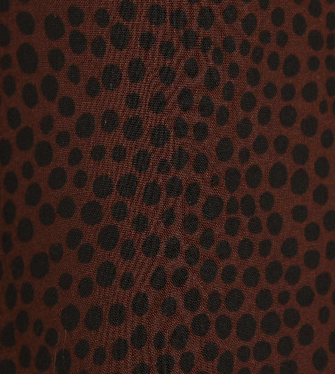 Marimekko Vuokko Nurmesniemi ruskea ”Pirput Parput” -kangas