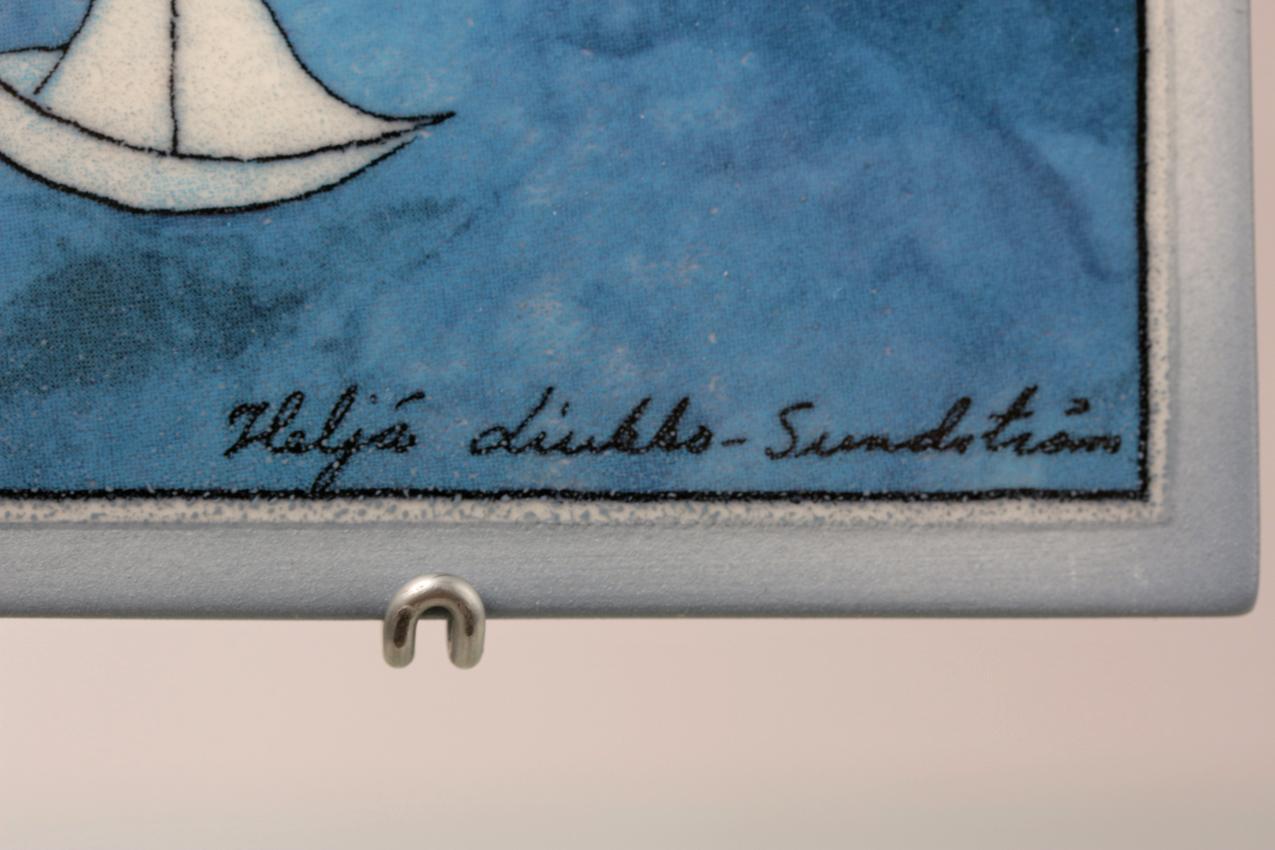 Arabia Heljä Liukko-Sundström pieni ”Mielenrauha” -seinälaatta - Image 5