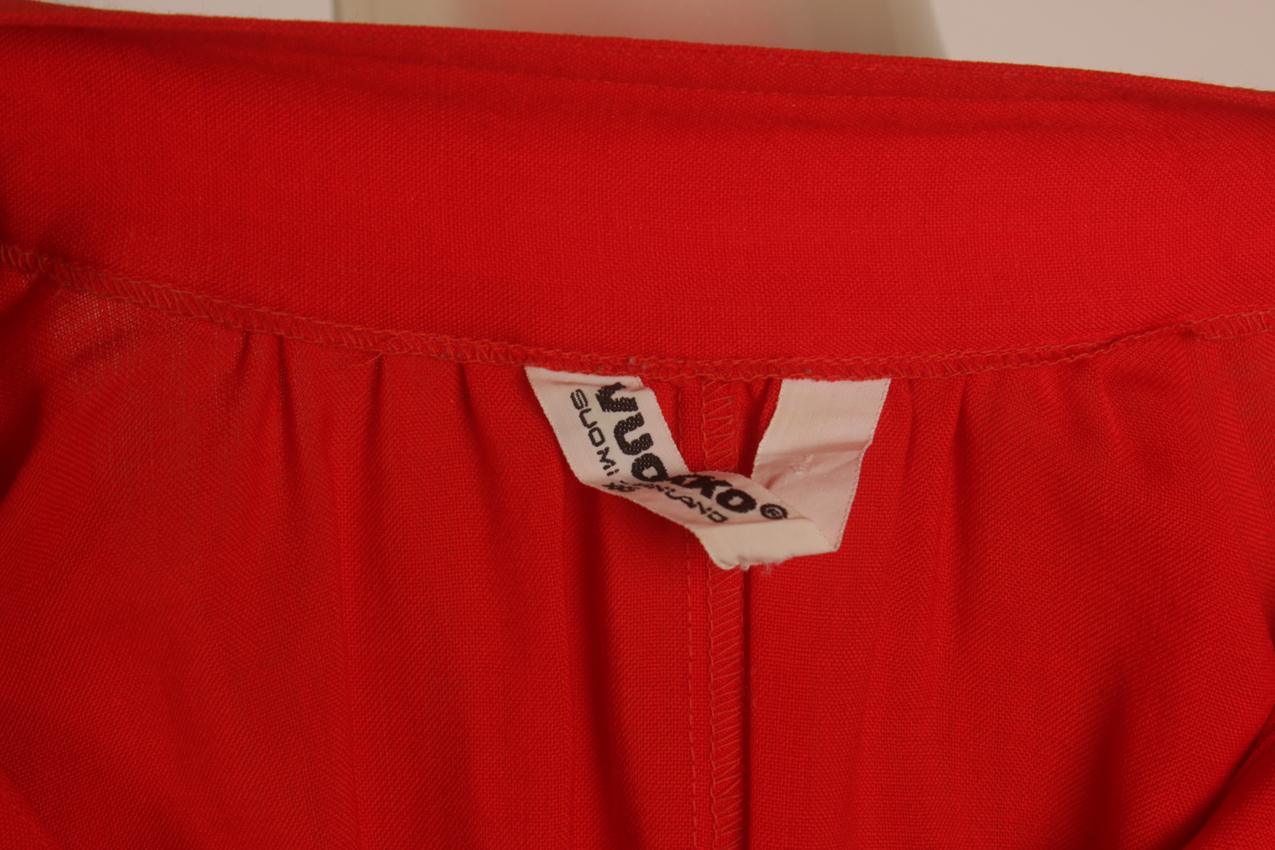 Vintage Vuokko punainen villamusliinimekko XS S - Image 10