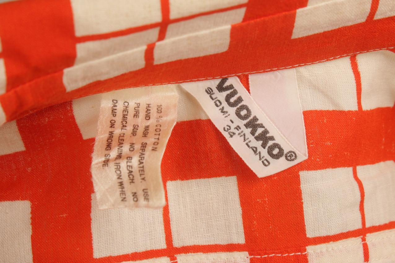Vintage Vuokko ruudullinen paita vetoketjulla XS - Image 10