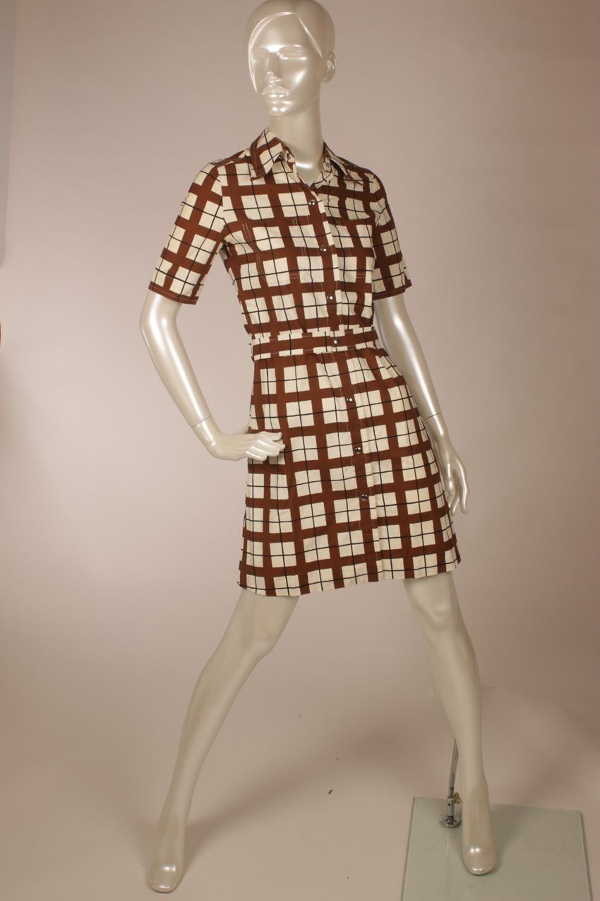 Vintage Vuokko ruudullinen minimekko XS