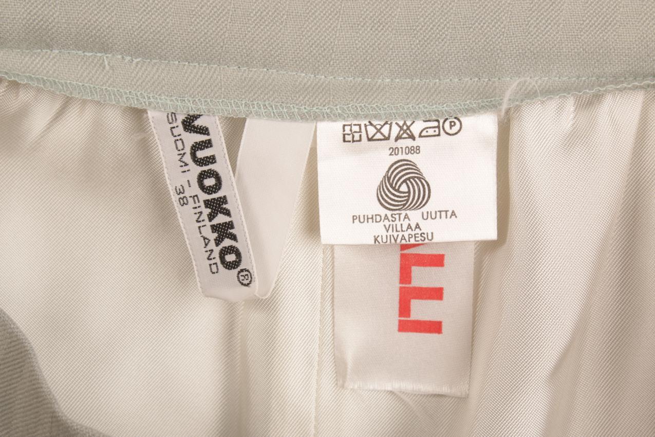 Vintage 80-luku Vuokko villamusliini jakkupuku S M - Image 8