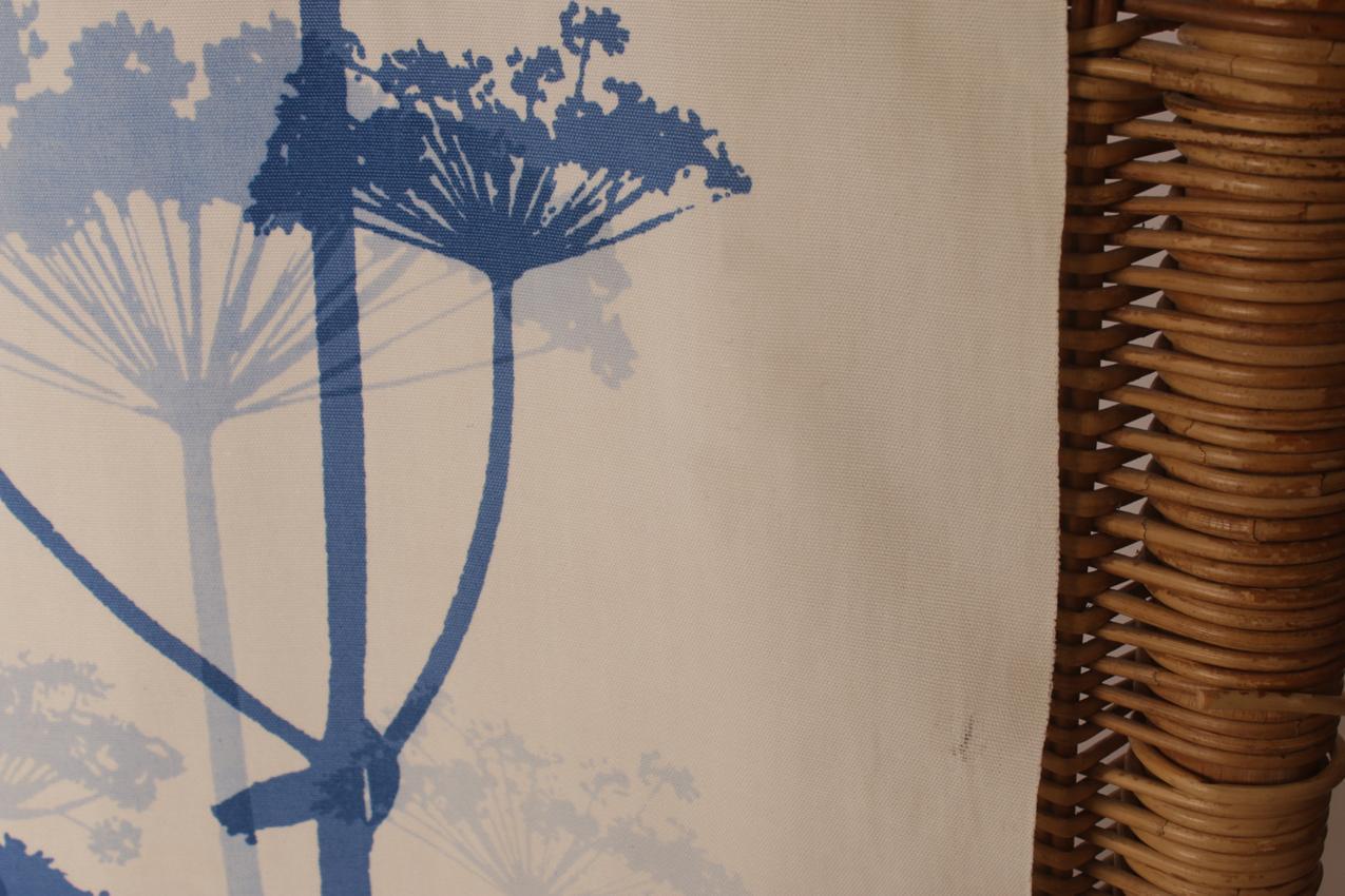 Vintage Printex Marimekko Maija Isola sininen ”Putkinotko” -verho/kangas - Image 5