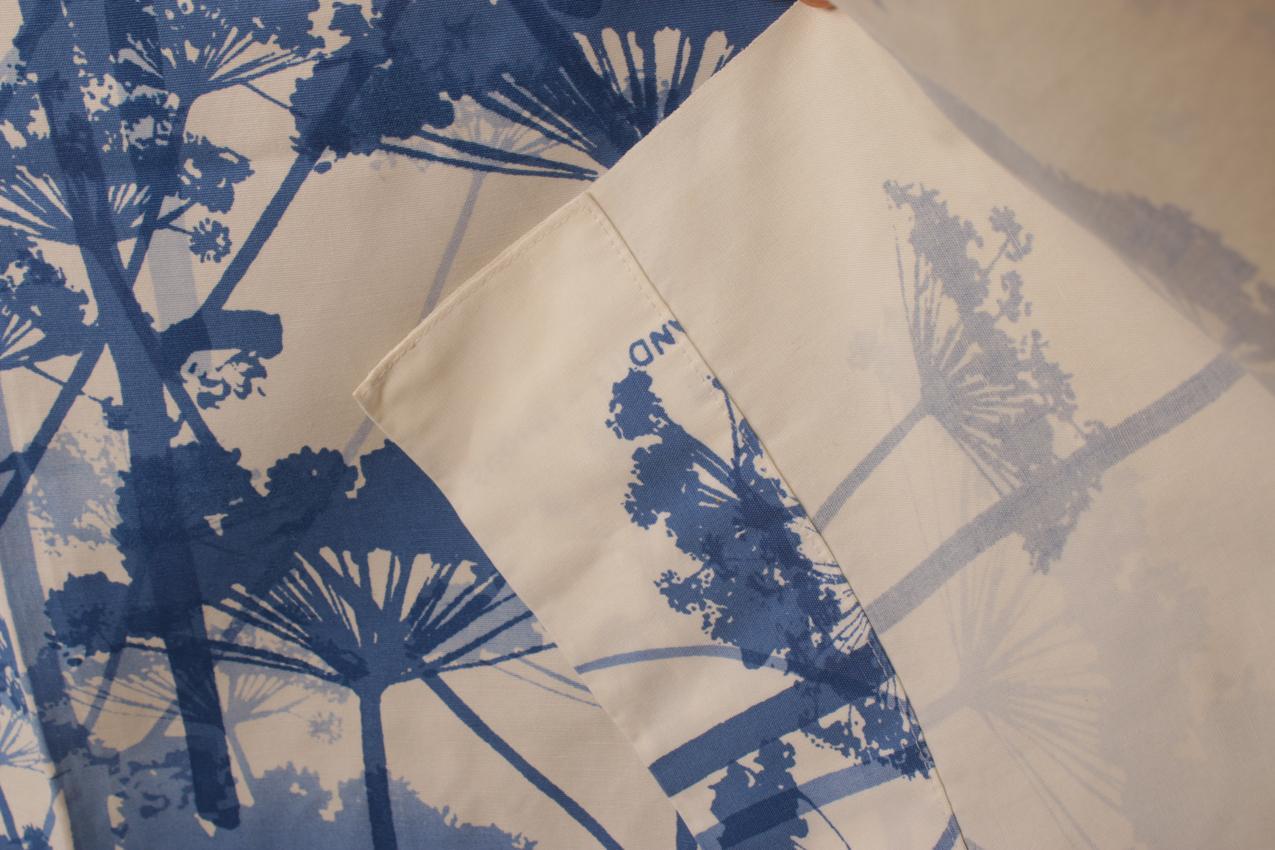 Vintage Printex Marimekko Maija Isola sininen ”Putkinotko” -verho/kangas - Image 3