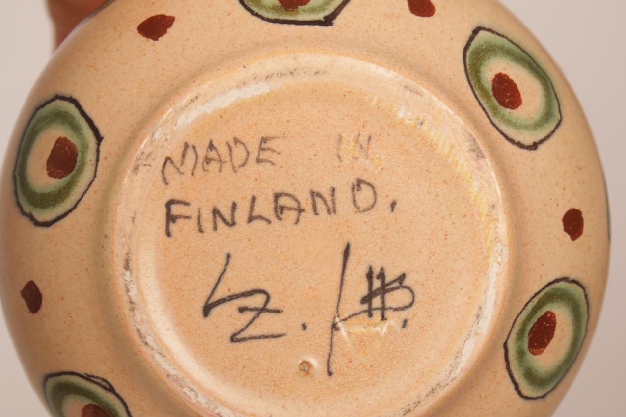 Vintage Kupittaan Savi Laila Zink neljä teekuppia, asetit, kakkulautaset, tarjoilulautanen, kermakko ja sokerikko - Image 8