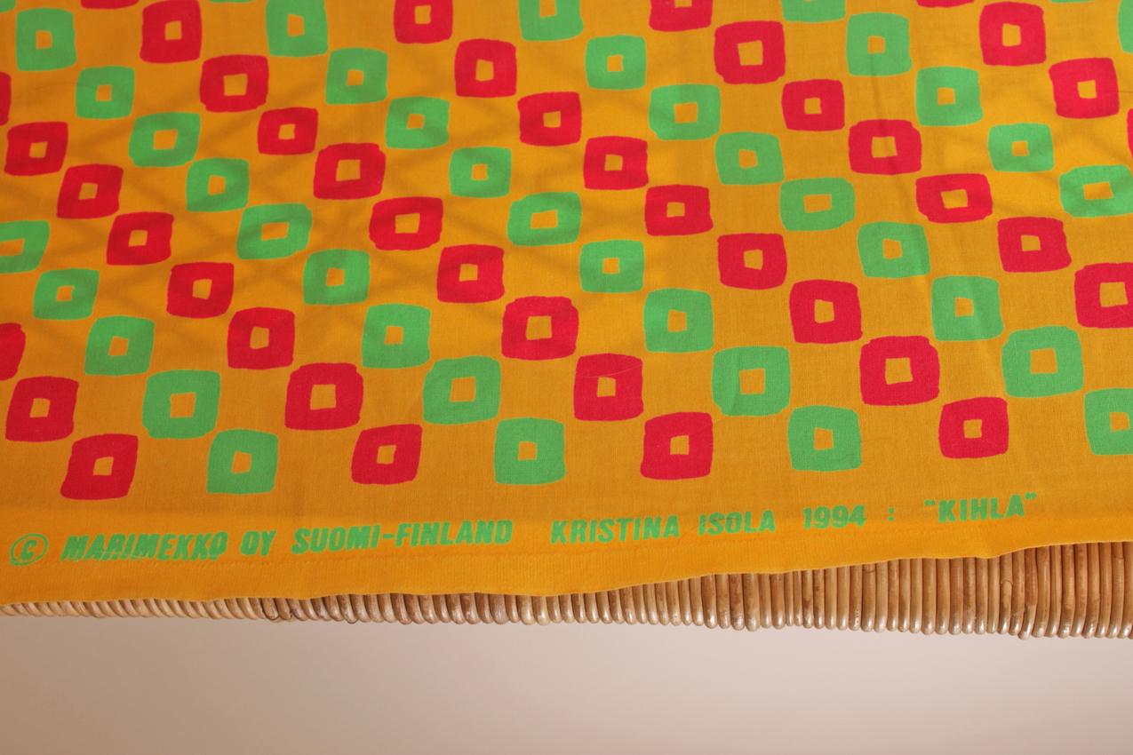 Vintage 1994 Marimekko Kristina Isola ”Kihla” kangas pöytäliina - Image 4