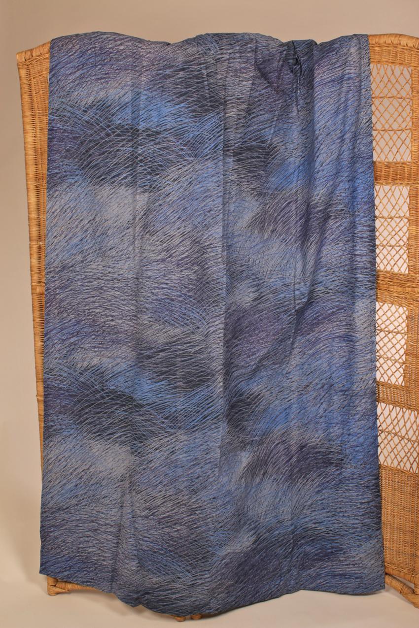 Vintage 1991 Marimekko Fujiwo Ishimoto ”Lepo” kangas verho