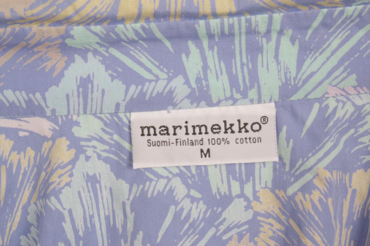 Vintage 80-luku Marimekko vaaleansinipohjainen paita ja hame M - Image 10