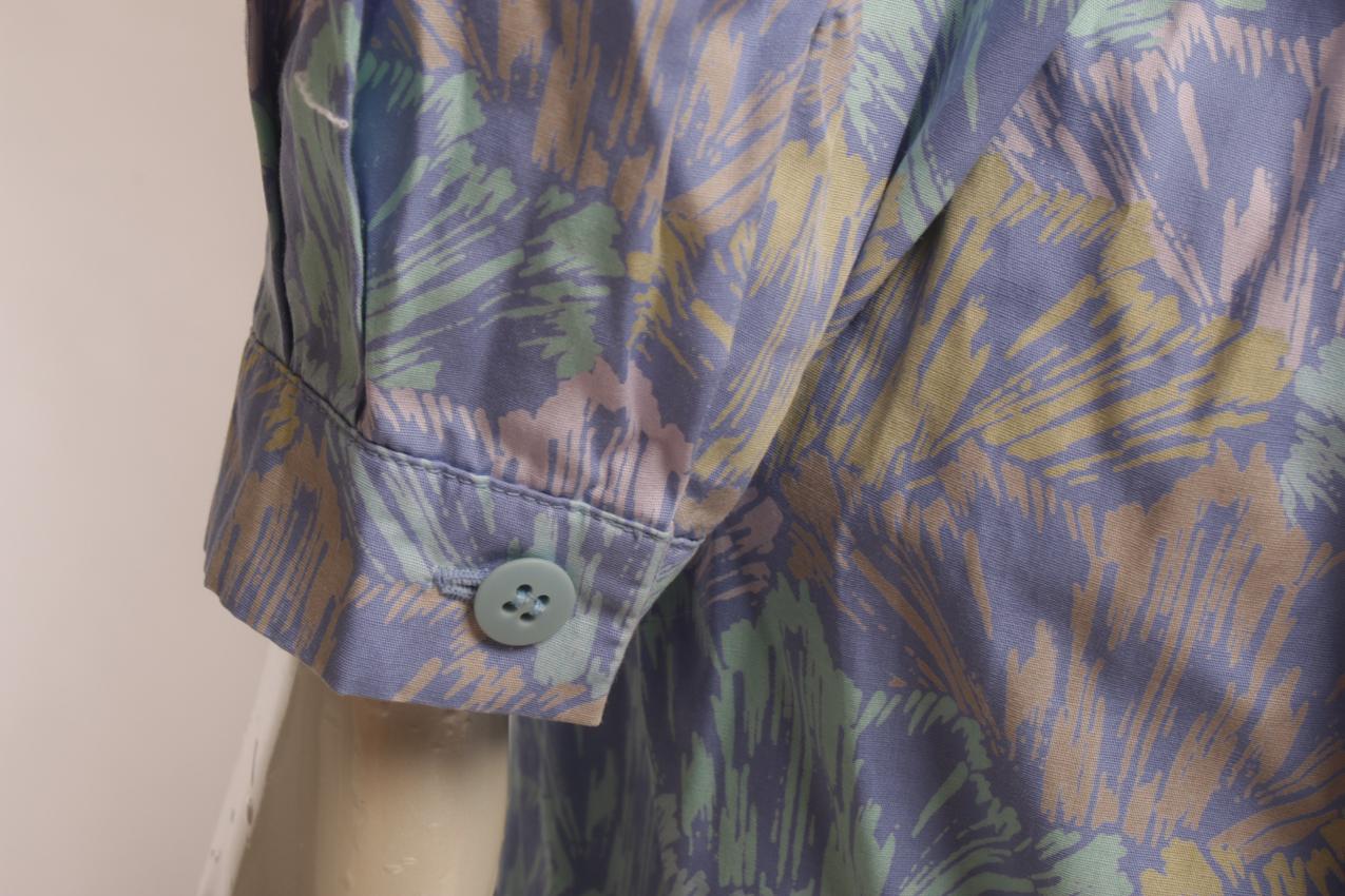 Vintage 80-luku Marimekko vaaleansinipohjainen paita ja hame M - Image 9