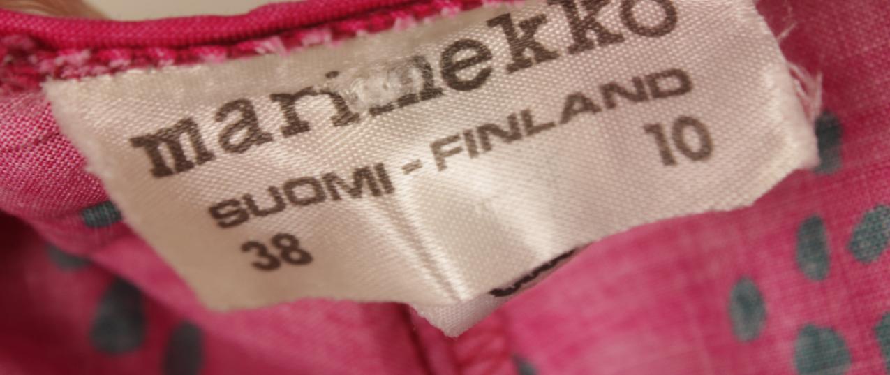 Vintage Marimekko Annikki Rimala “Rakkauskirje” “Tarha” maksimekko M - Image 9
