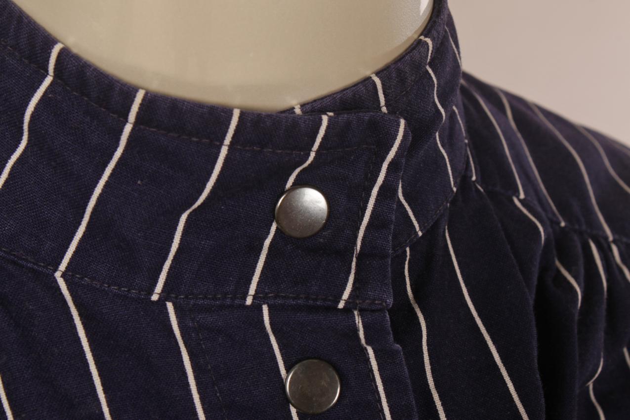 Vintage Vuokko navy blue jacket with white stripes M - Image 3