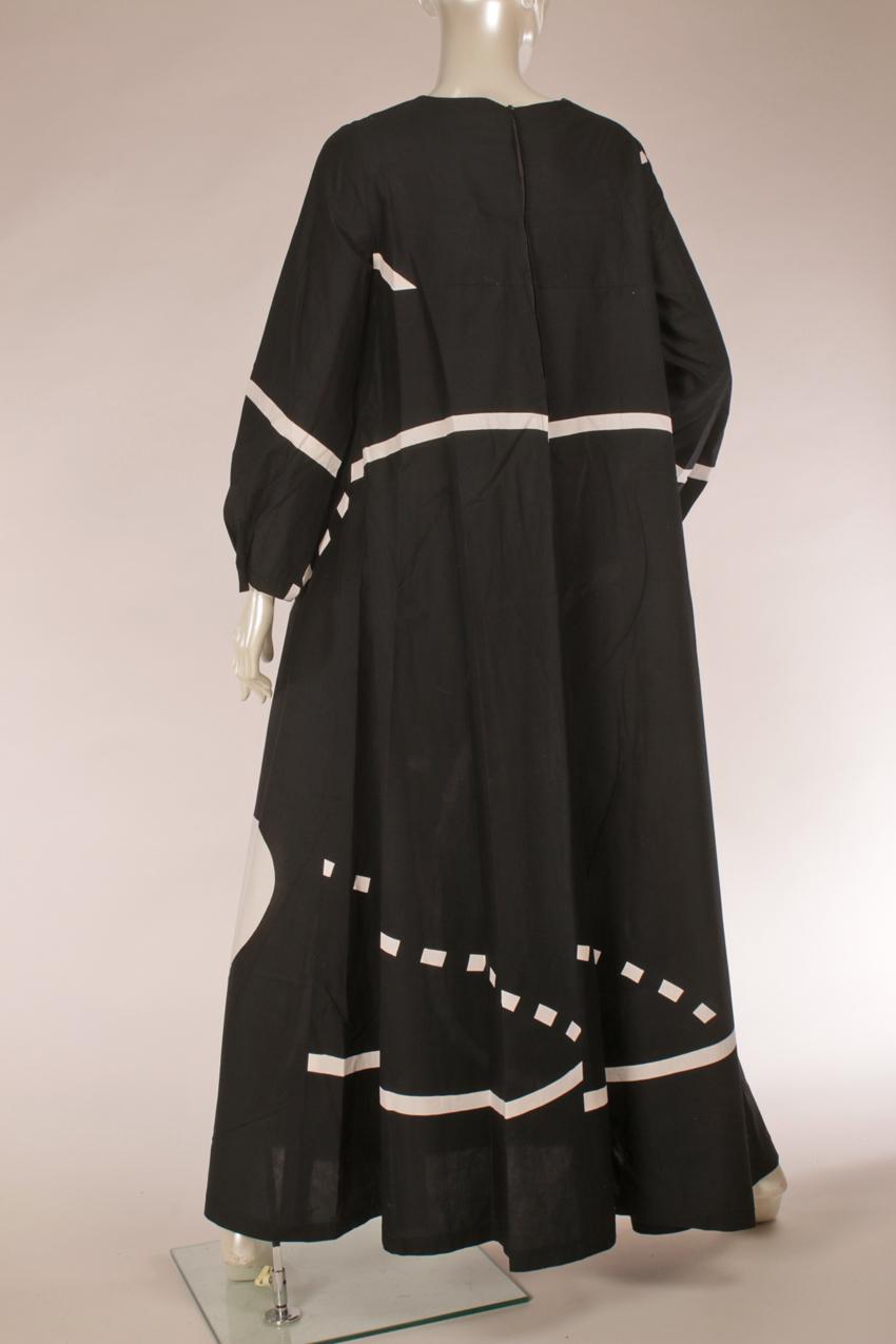 Vintage Marimekko Pentti Rinta mustavalkoinen maksimekko ”Herääminen” M - Image 5