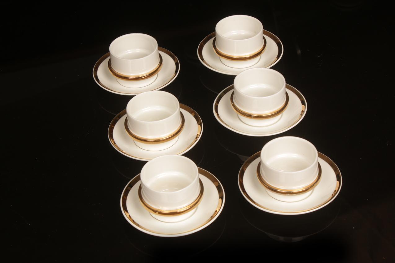 6 kpl Arabia espresso kahvikuppi Kultavanne Göran Bäck - Image 2