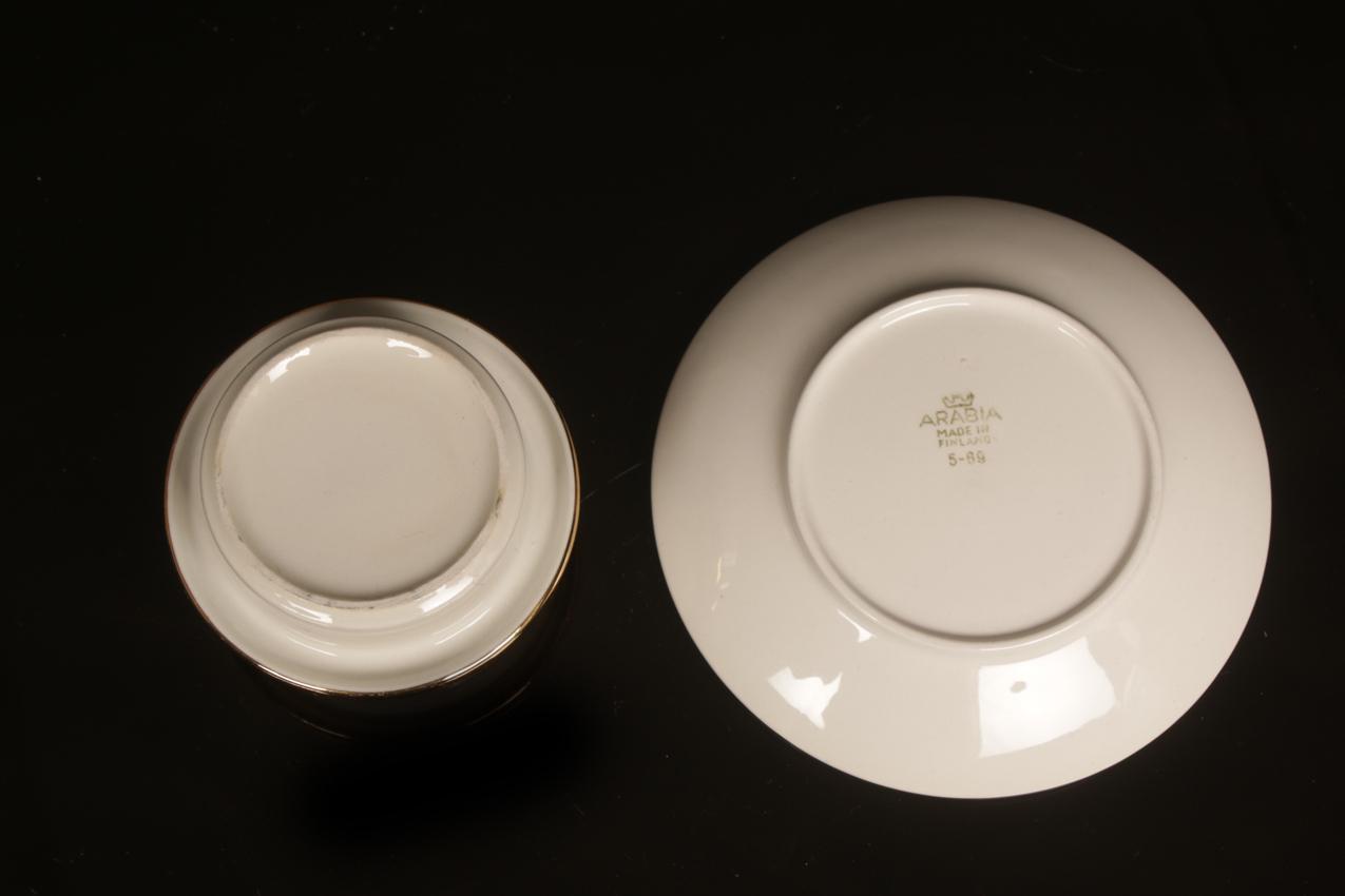 6 kpl Arabia espresso kahvikuppi Kultavanne Göran Bäck - Image 6