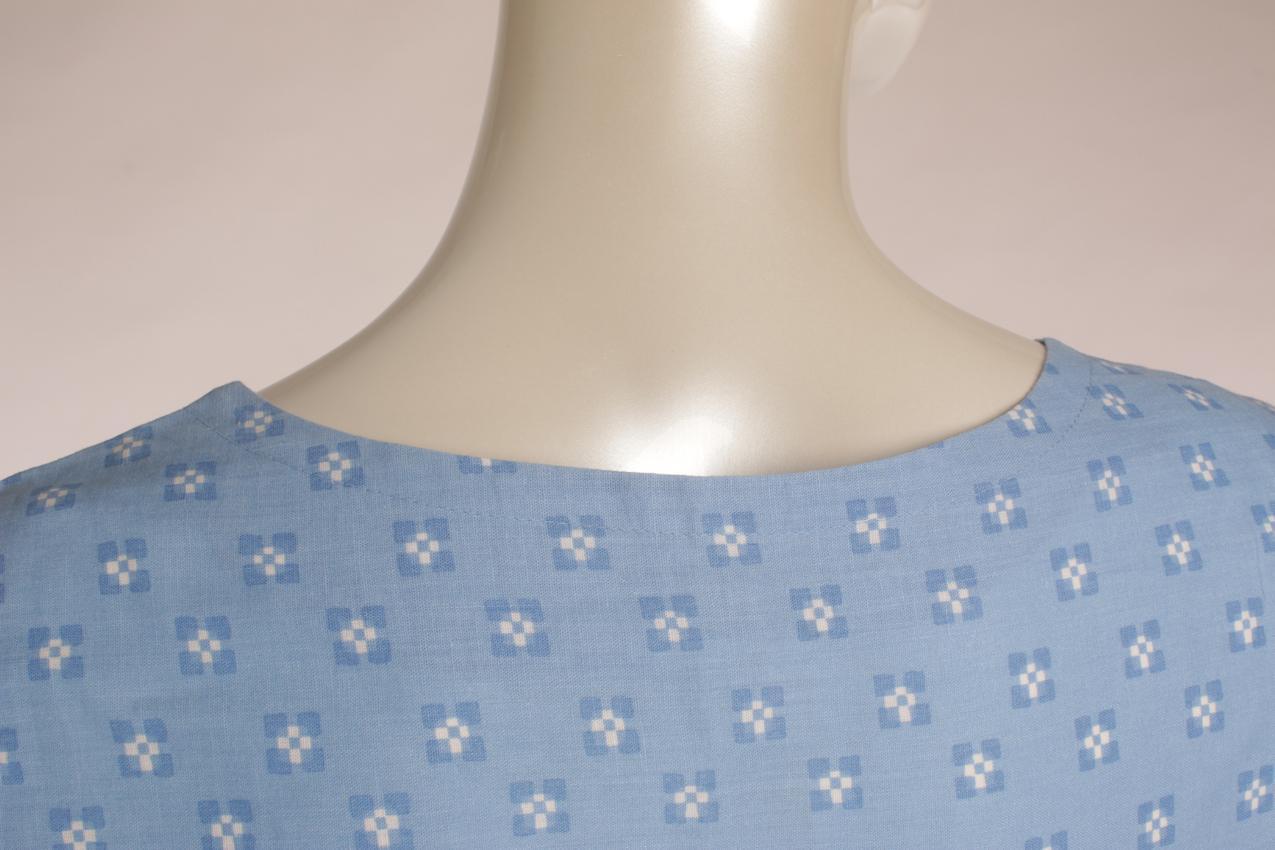 Vintage Marimekko baby blue maxi dress XL - Image 4