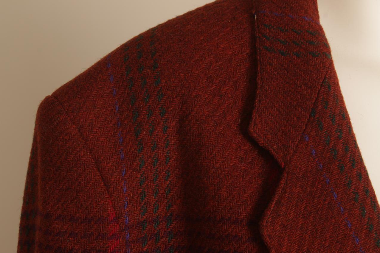 Vintage 80s Marimekko Pekka Talvensaari wool men suit 54 - Image 4
