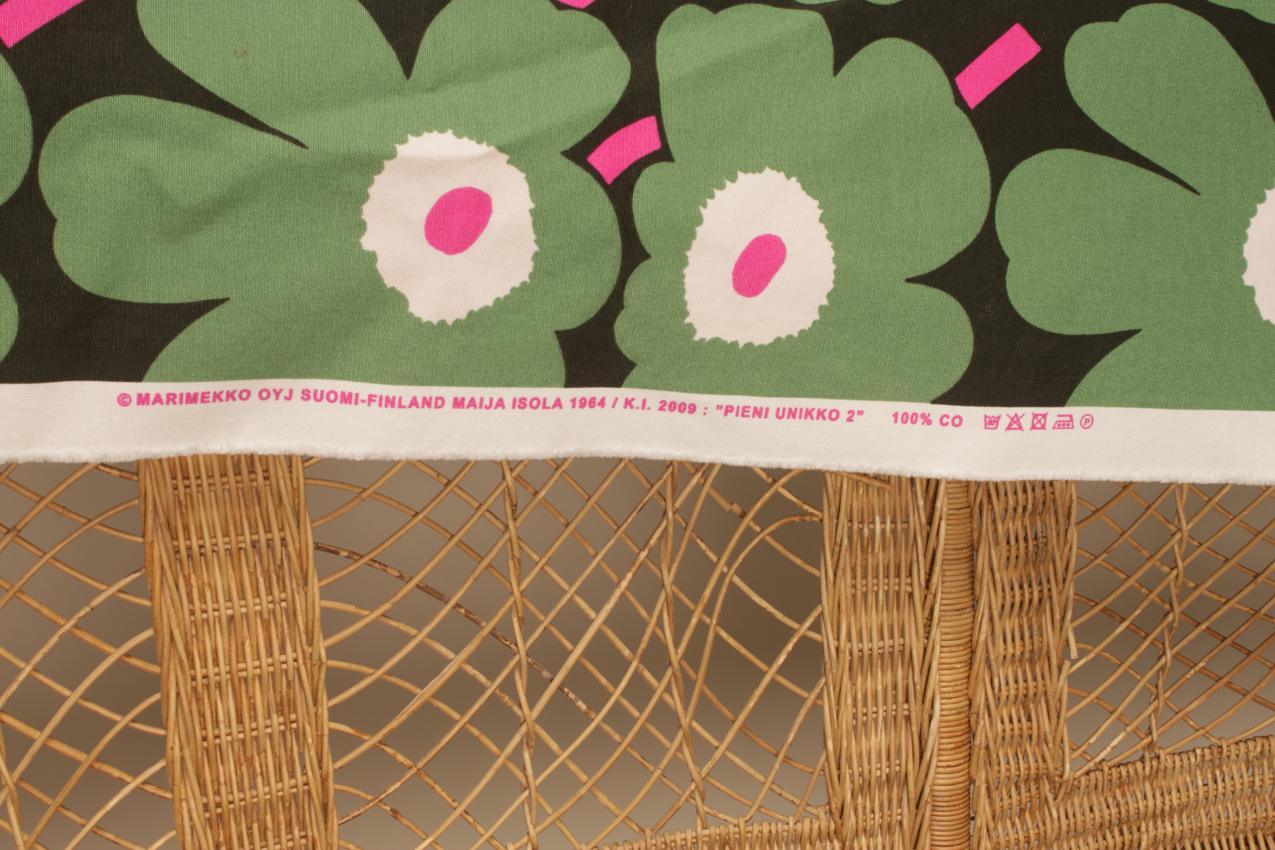 Marimekko Maija Isola vihreä markiisikangas “Pieni Unikko 2” - Image 2