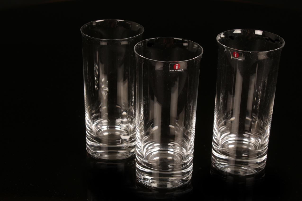 Vintage Iittala Valto Kokko Otso three bier glasses