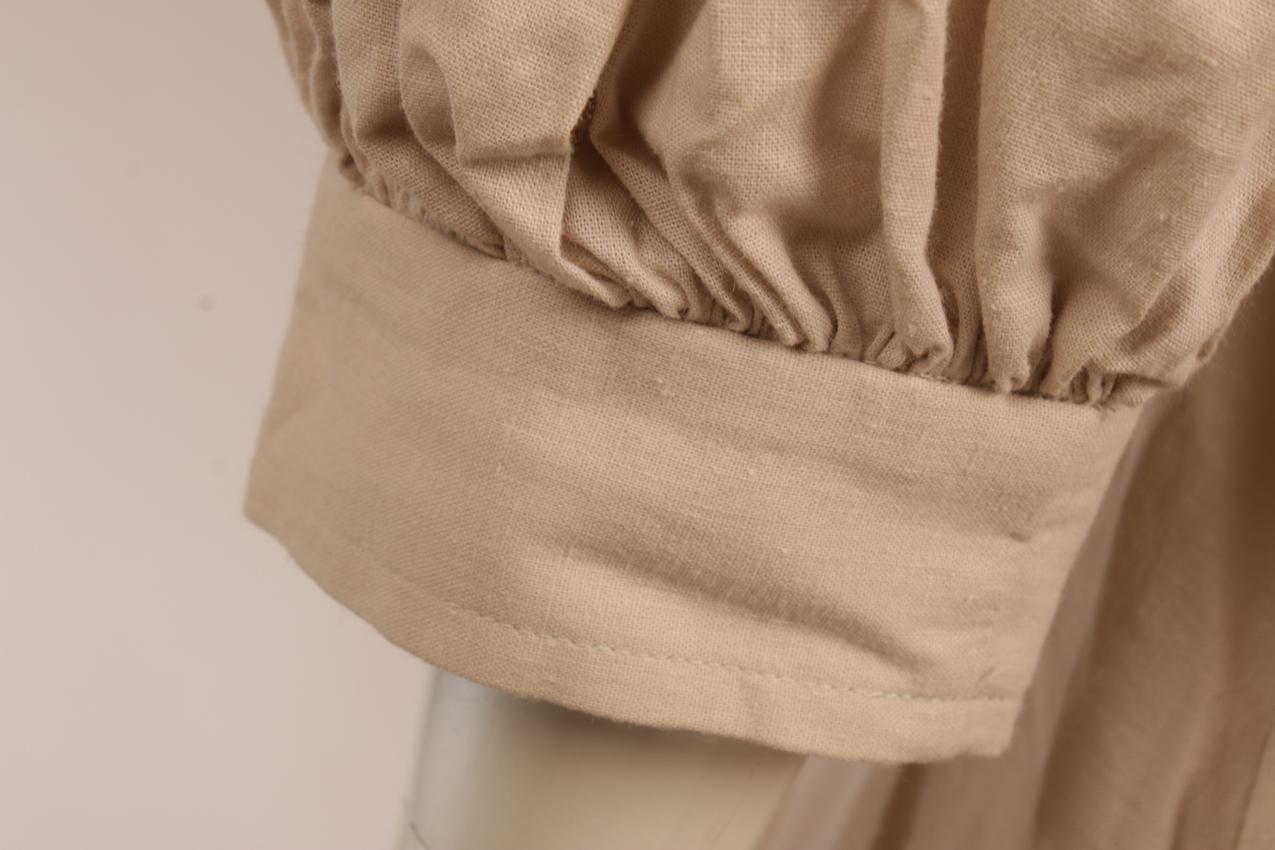 Vintage Vuokko beige maksimekko puhvihihoilla S - Image 7